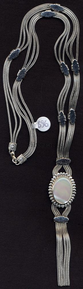 Necklace Enamel - Savat 18*25mm Stone