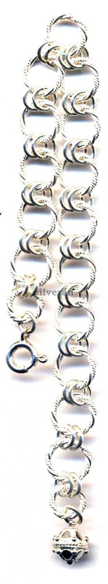 SLB007DB - Gümüş Takı - Silver Link Bracelet -  زخرفة فضية، المصوغات ا