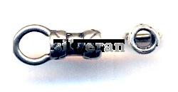 TP26957 - Deri KU İki Kiit - Silver Clasp - Crimp End -  حبة فضة الخرز