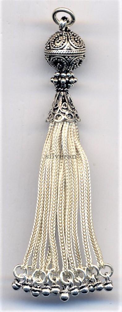 Gümüş Püsgül, Sterling Silver Tassel, شرابة فضية