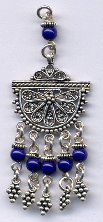 Gümüş Telkari Pendant, Silver Filigree Pendant, قلادة تخريمية فضية ،