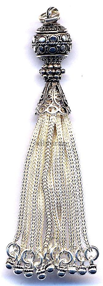 Gümüş Püsgül, Sterling Silver Tassel, شرابة فضية