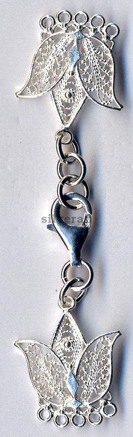 Silver Clasps Multi Strand