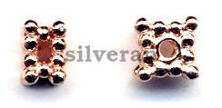 Silver Rondelle Rose Gold