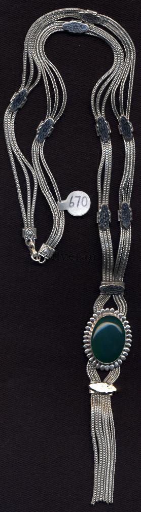 Necklace Enamel - Savat 18*25mm Stone