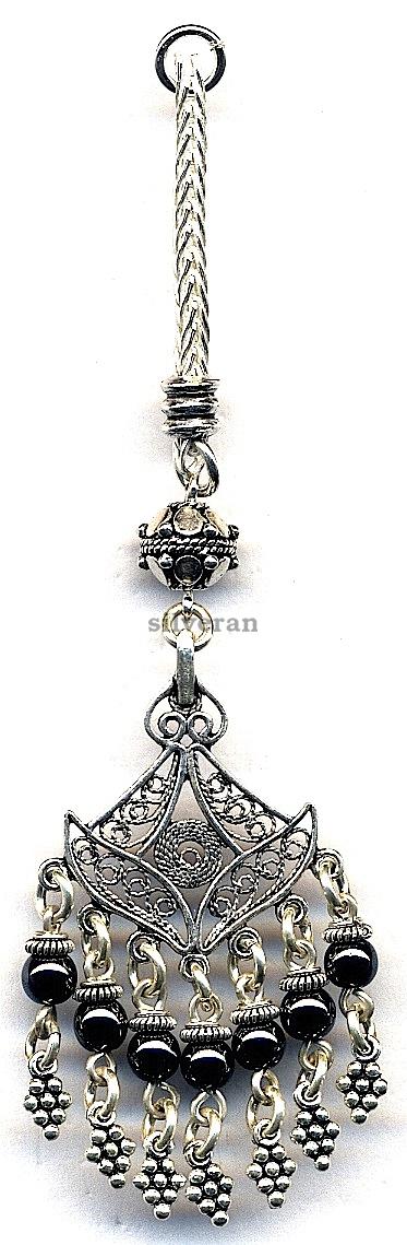 Silver Tassel Line Stone