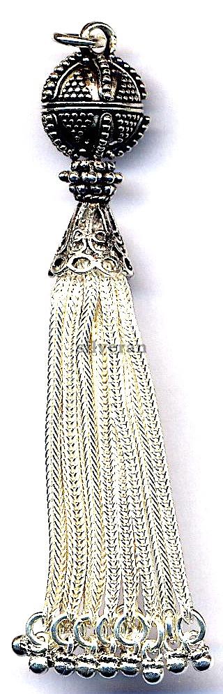 Gümüş Püsgül, Sterling Silver Tassel, شرابة فضية