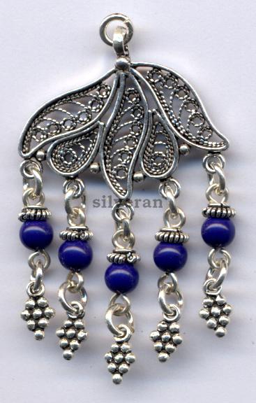 Gümüş Telkari Pendant, Silver Filigree Pendant, قلادة تخريمية فضية ،