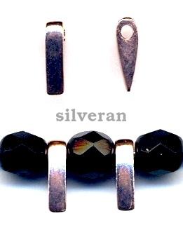 245201RG - Roz Altın Yaldızlı Gümüş Ara Malzeme - RG*Biligana Baltası 1 - Rose Gold Fancy Shape Bead - شرابة فضية - الخرزة الفضية والمجوهرات الفضية - Silber Perlen
