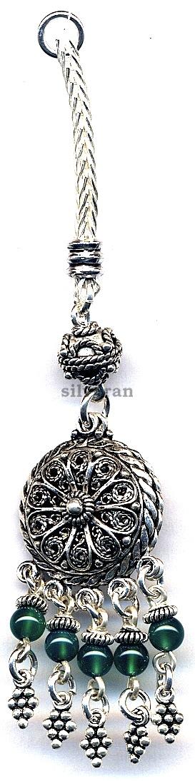 Silver Tassel Line Stone