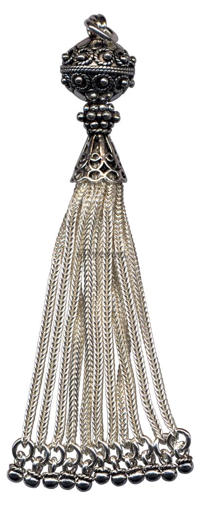 Silver Tassel Large