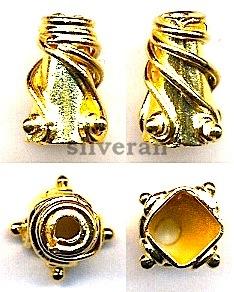 Silver Beads - Gold Vermeil