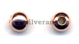 Silver Beads Rose Gold