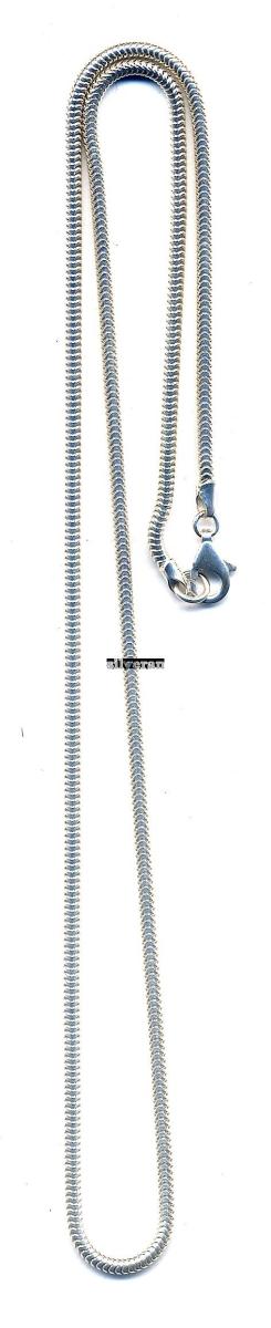 SNKC50BRT - Gümüş Yaldızlı Gümüş Yılan Zincir - Gümüş Zincir - Bright 