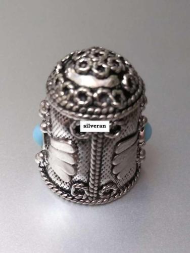 Yüksük 001 - Gümüş Dikiş Yüksüğü - Silver Sewing Thimble - كشتبان الخي