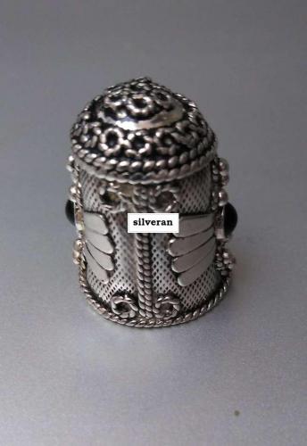 Yüksük 002 - Gümüş Dikiş Yüksüğü - Silver Sewing Thimble - كشتبان الخي