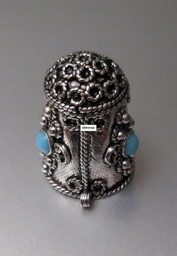 Yüksük 005 - Gümüş Dikiş Yüksüğü - Silver Sewing Thimble - كشتبان الخي